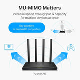 TP-Link Router WiFi Gigabit AC1200 (Archer A6) - Router inalámbrico...