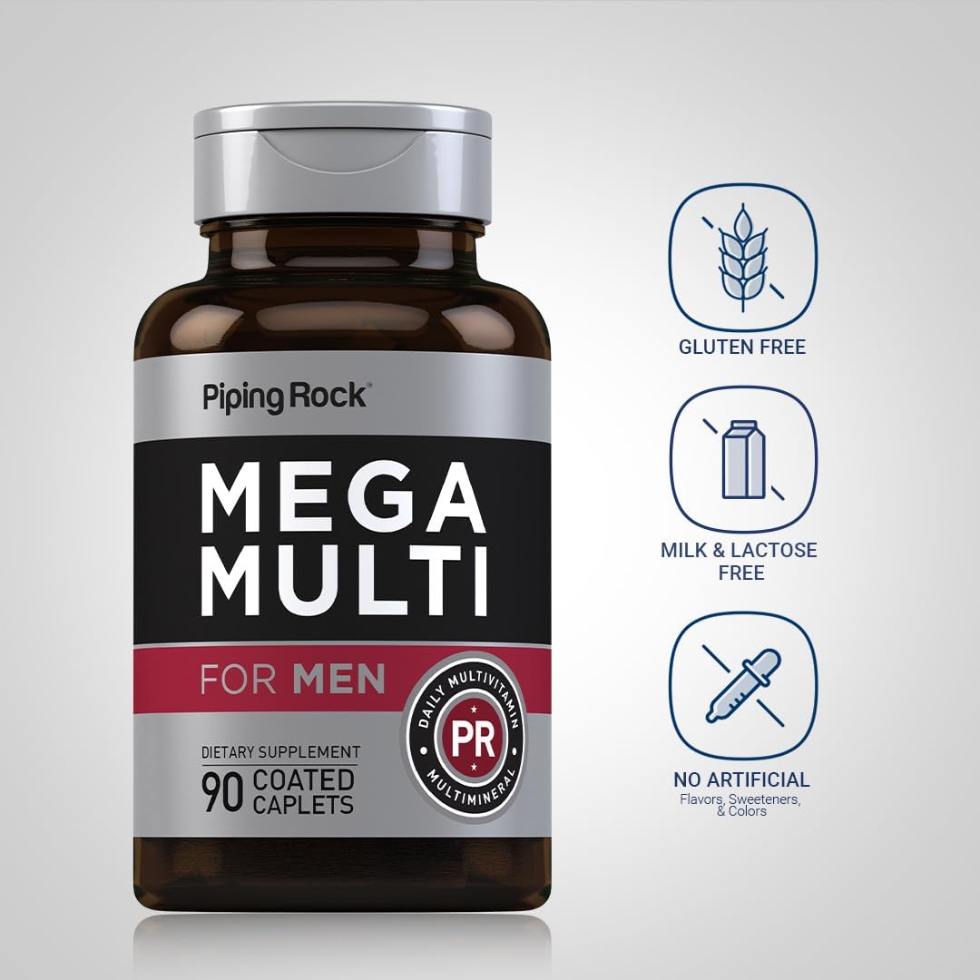 Piping Rock Multivitamínico para hombre | 90 cápsulas | Complejo de...