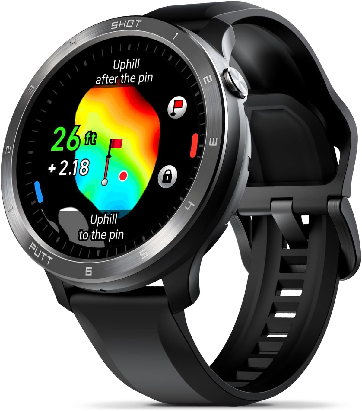 Voice Caddie Reloj de golf T11 PRO con GPS AMOLED, verde Undulation sin suscripción mensual 40k+ cursos preinstalados con seguimiento de tiros, modo de tempo de práctica, pantalla táctil OLED de 1.3