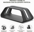 HumanCentric Soporte vertical para laptop compatible con MacBook Pro y MacBook Air, soporte para escritorio de computadora personal, aluminio, insertos intercambiables para adaptarse a diferentes
