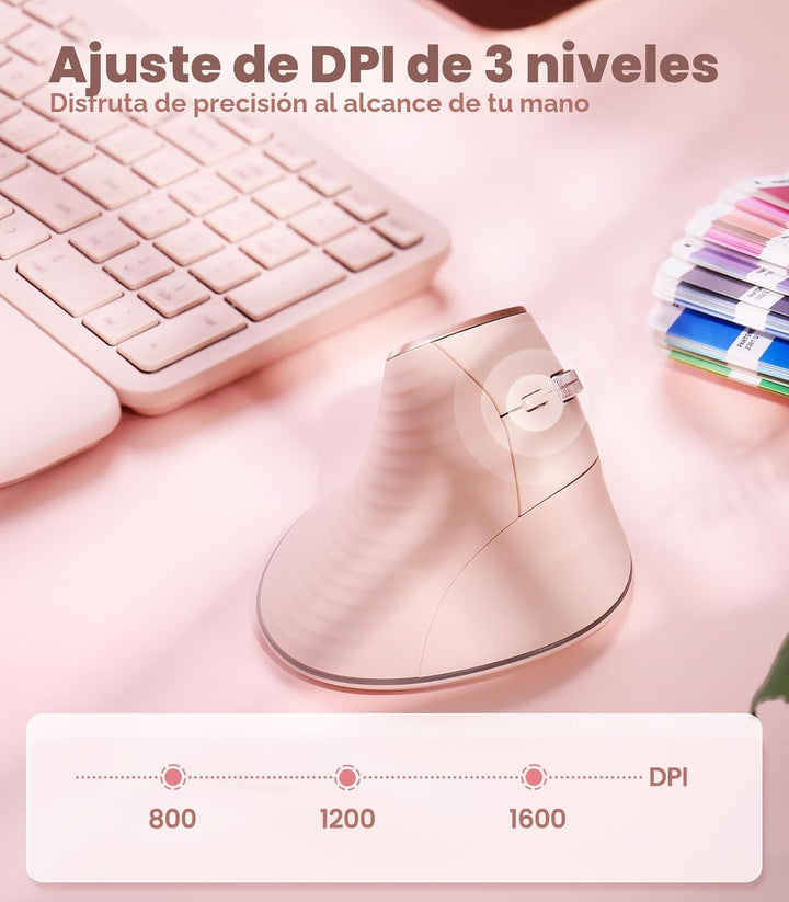 Nulea M510 Ratón Vertical Inalámbrico, Ratón Ergonómico para Seguim...
