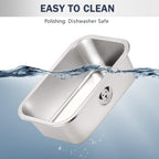 Cuencos de acero inoxidable para perros grandes, cuencos metálicos de alta capacidad para comida de perros, cuenco de comida y agua para perros grandes, extra grandes y grandes, 3.2 galones