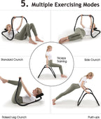 Equipo de abdominales para abdominales, rodillo abdominal, dispositivo asistente para sentarse, máquinas de entrenamiento abdominal para ejercicio en casa, fuerza central, negro