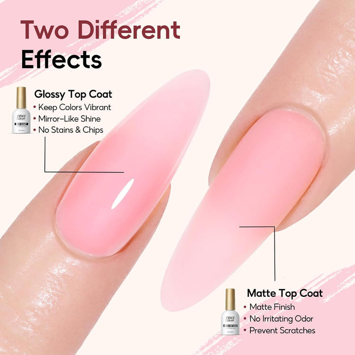 PEACECOLOR Kit de Iniciación de Gel Poly para Uñas de 24 Piezas con...