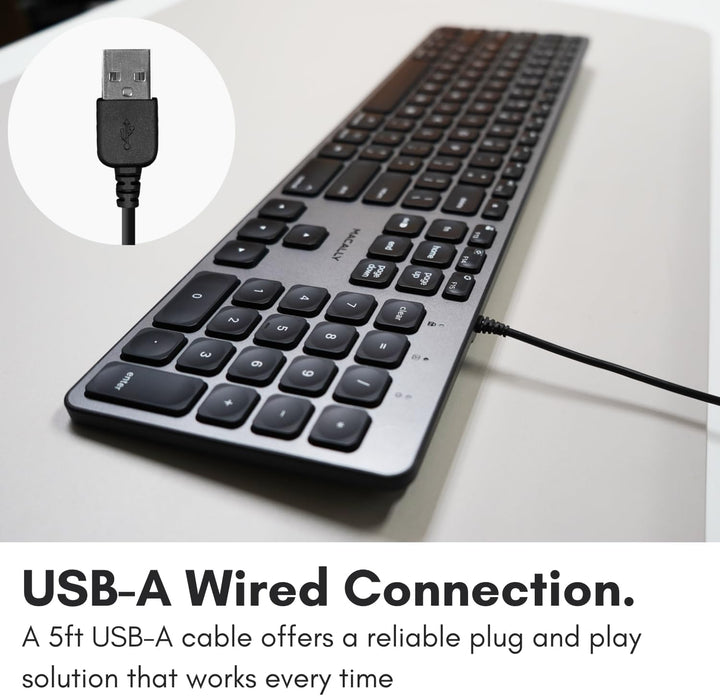 Teclado retroiluminado Macally para Mac - Silencioso, elegante y fu...