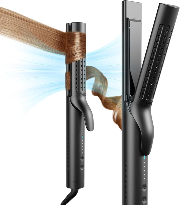 TYMO Airflow 2.0 - Plancha rizadora de pelo 2 en 1, rizador de pelo...
