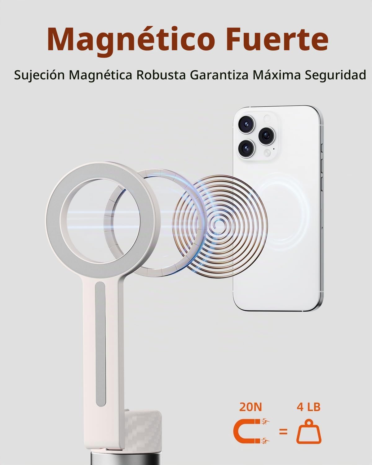 TODI Trípode magnético de 65 pulgadas para iPhone con control remoto, palo selfie para iPhone Magsafe, soporte de trípode para teléfono celular para grabación, trípode de viaje compatible con las