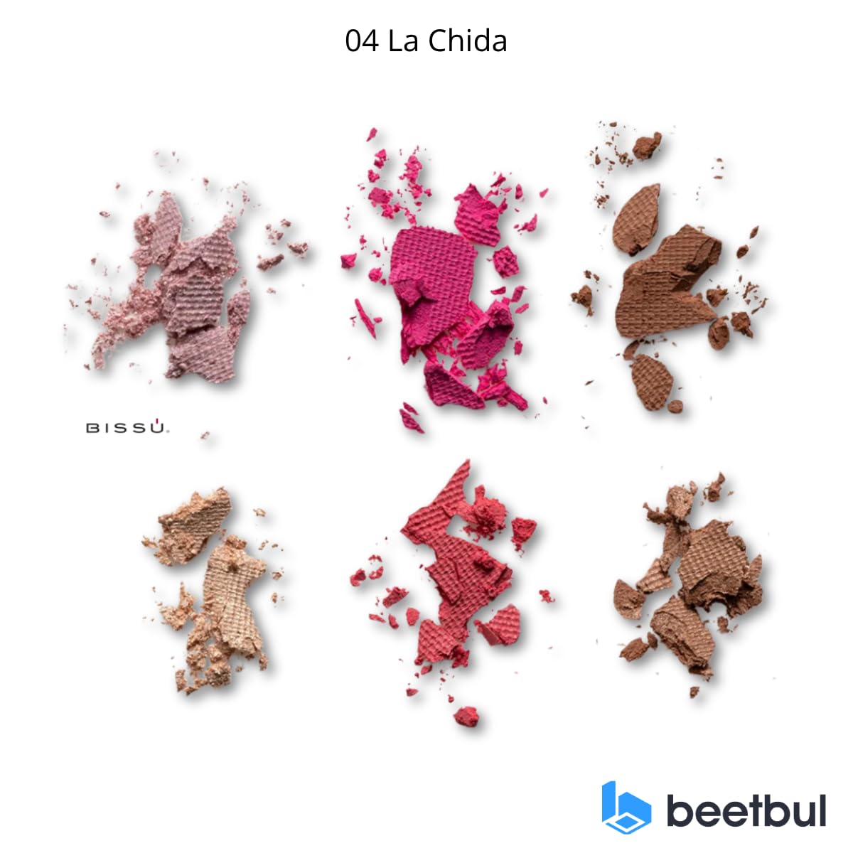 Kit de maquillaje Bissú paleta de 6 colores + esponja de terciopelo...