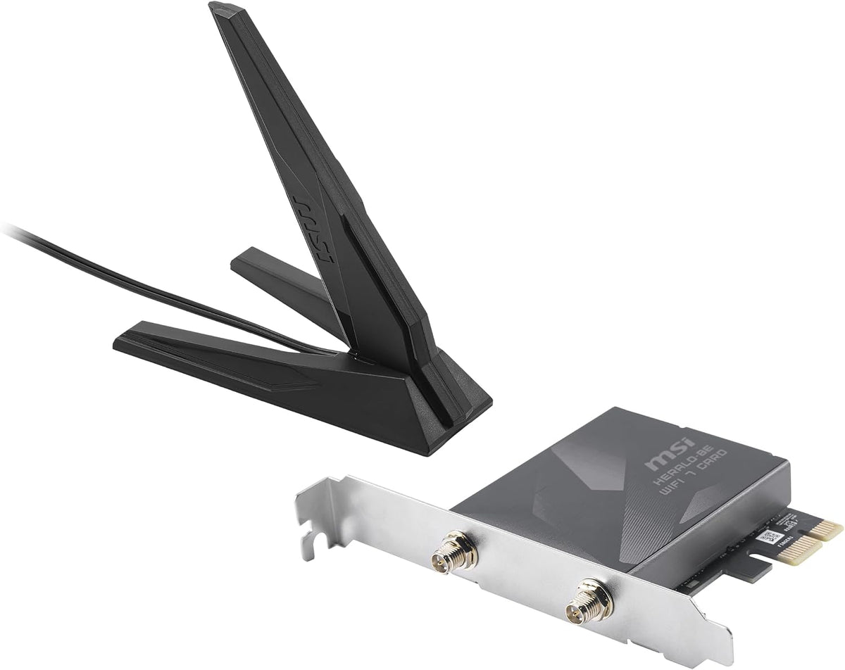 MSI Herald WiFi 7 PCIe Card para PC de sobremesa BE9400 Tri-Band, B...