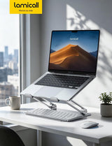 Lamicall - Soporte ajustable para laptop, elevador portátil para la...