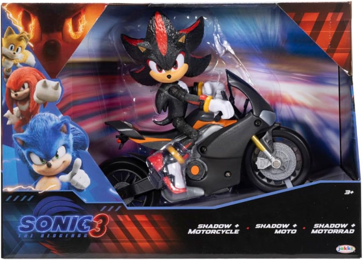 Sonic 3 Movie - Figura de 5 pulgadas con vehículo (motocicleta)
