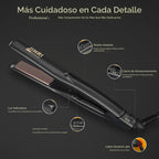 JINRI Plancha de pelo con placas de titanio de 0.8 pulgadas