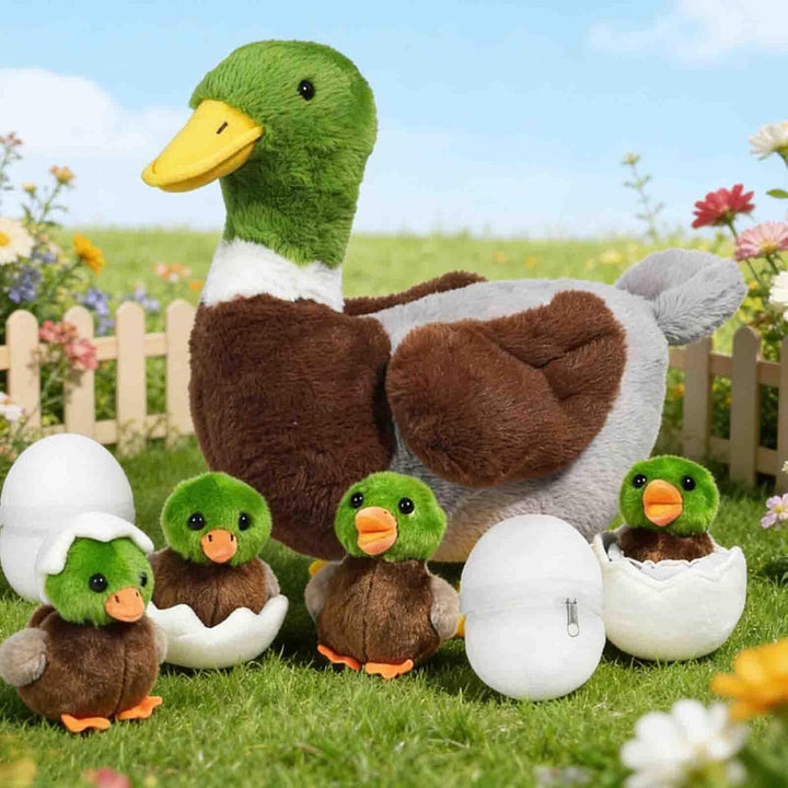 XYHQYB Peluche de pato real 7 en 1, 12 pulgadas con cremallera, pat...