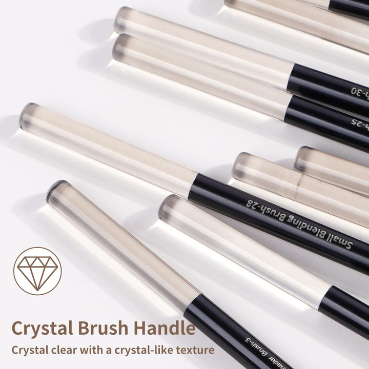 MAANGE Juego de 20 brochas de maquillaje con bolsa, brocha Kabuki d...