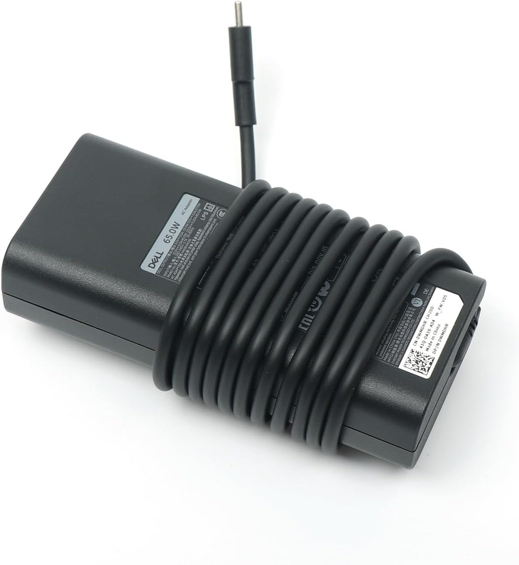 Cargador de portátil Dell 65W USB-C, adaptador de corriente AC para Latitude 5400 5410 5420 5430 5440 5450 con cable de alimentación, negro, HA65NM190