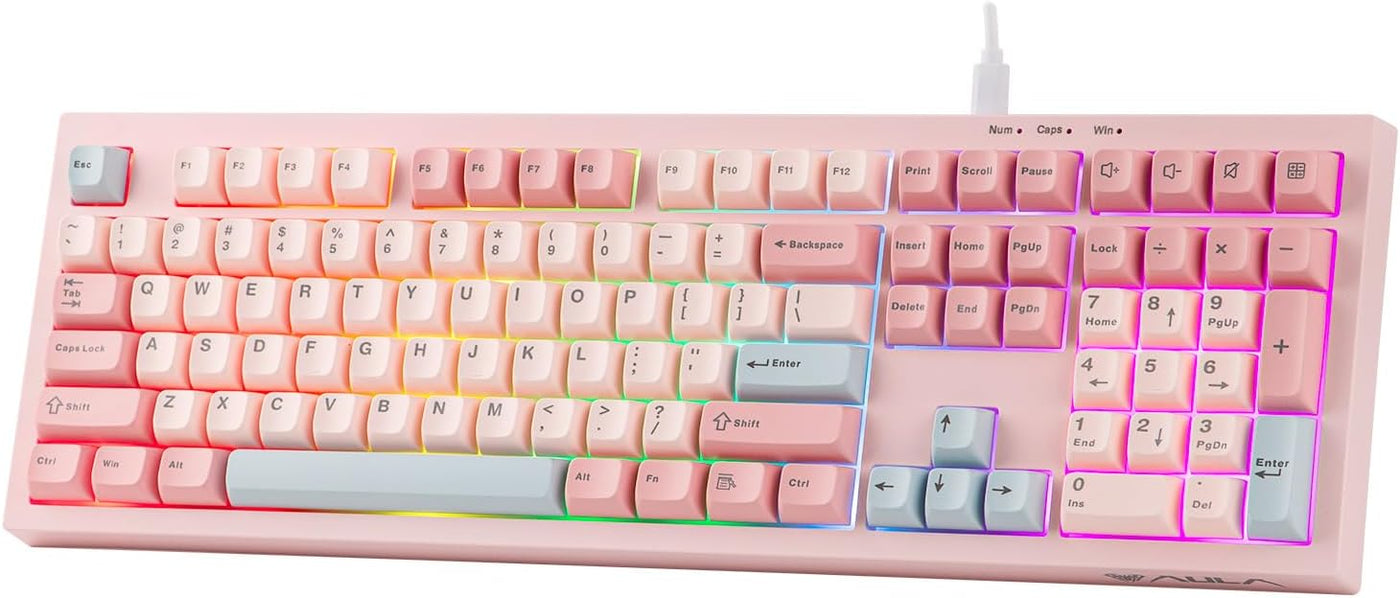 MechLands Aula S102 - Teclado de membrana para juegos con teclado n...