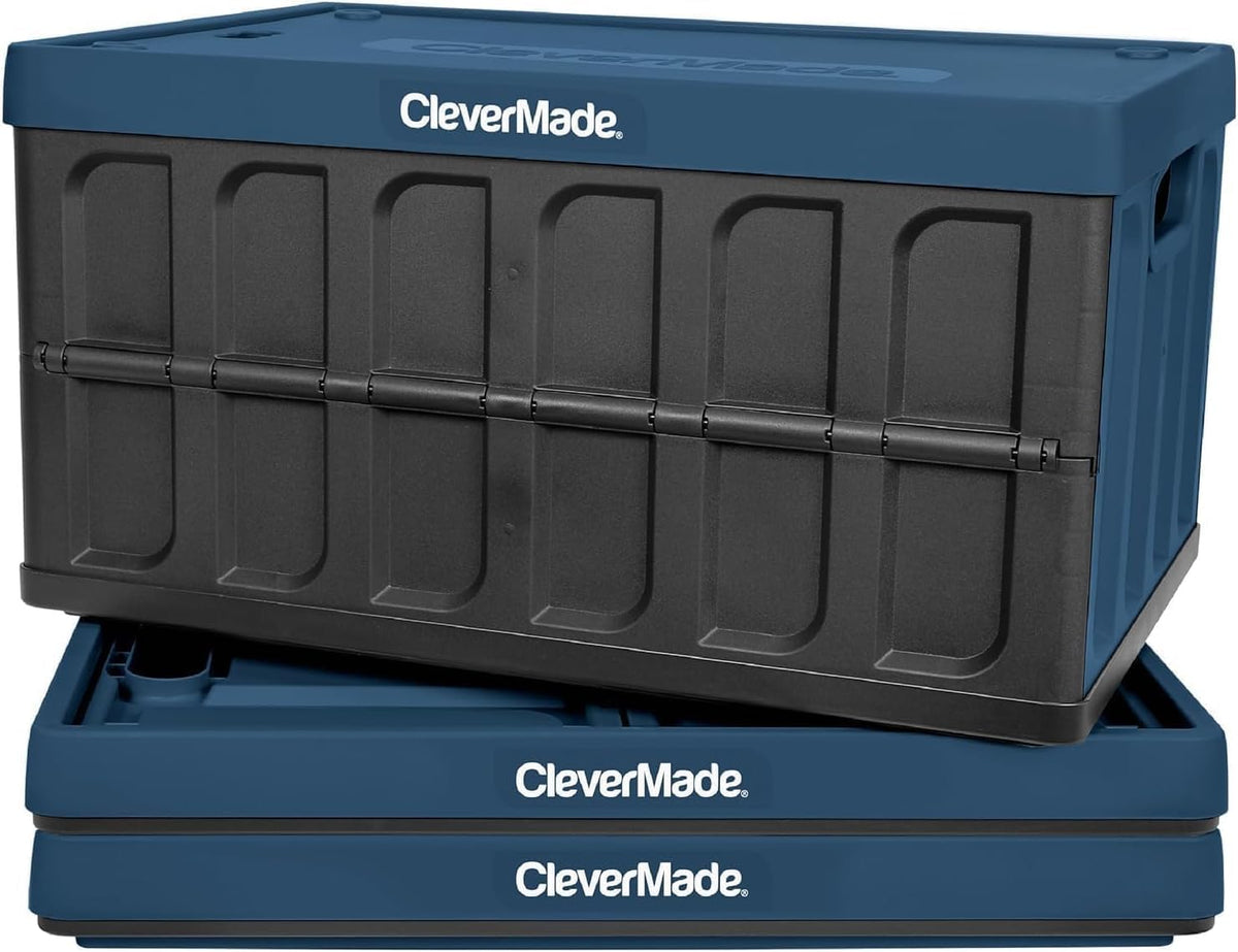 CleverMade Contenedores de almacenamiento plegables con tapas