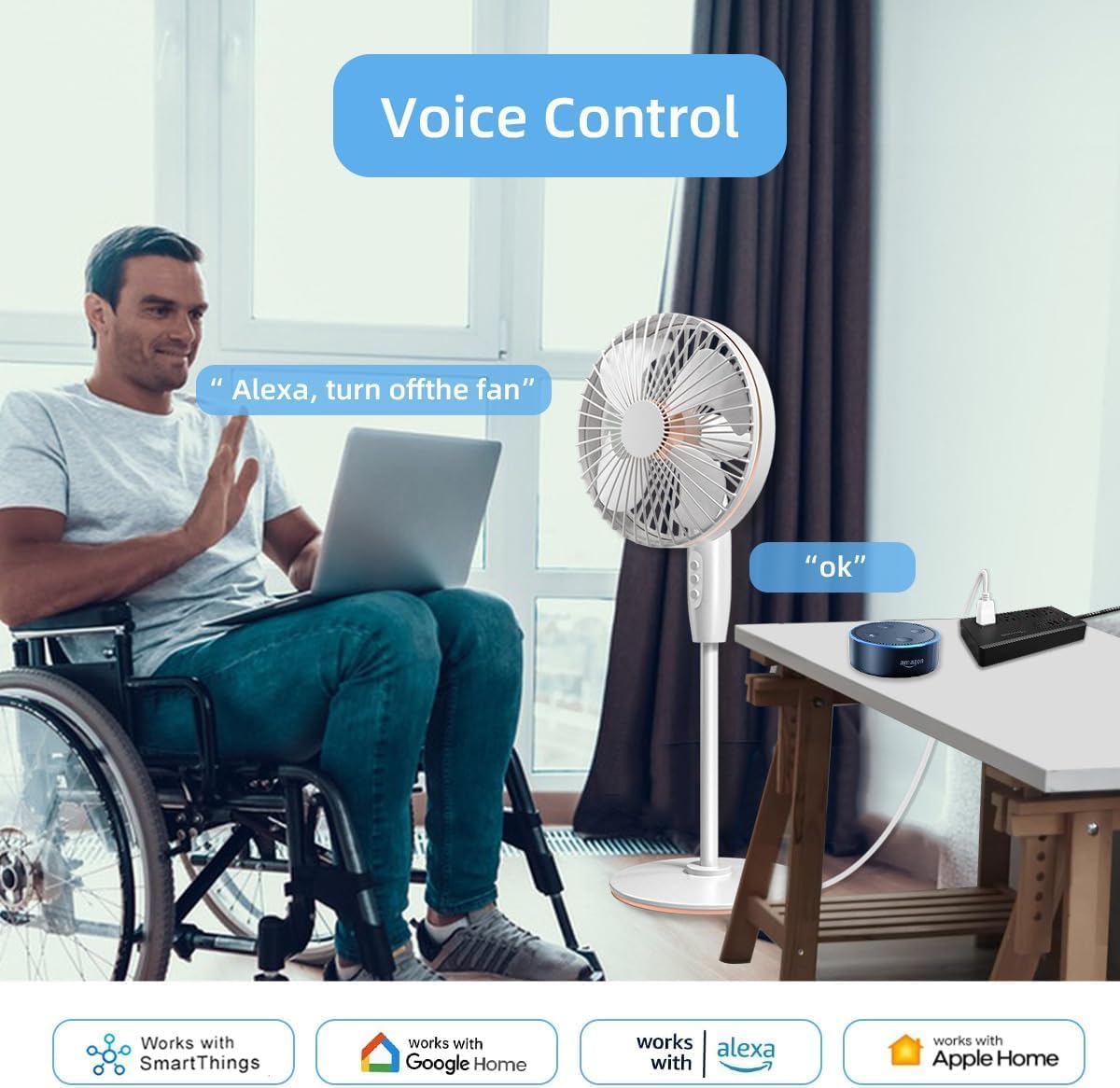 Jinvoo Regleta de alimentación inteligente WiFi, enchufe múltiple con 4 salidas de CA, 4 puertos USB, no requiere concentrador, funciona con Google Home, certificado ETL (regletas de alimentación