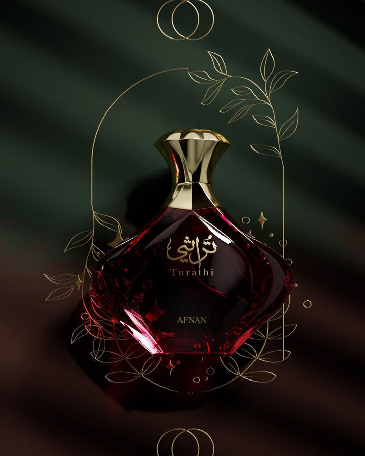 Afnan Turathi Red Eau de Parfum para Mujeres, 3.0 Fl. Oz