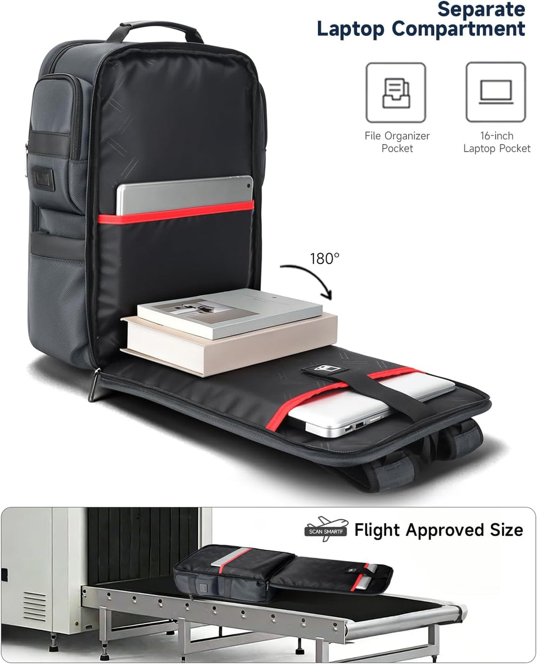 RoyalAnt Mochila de trabajo para hombres, mochila para laptop de 17...