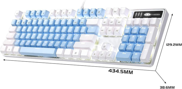 MageGee Teclado mecánico para juegos, nuevo teclado mejorado con in...