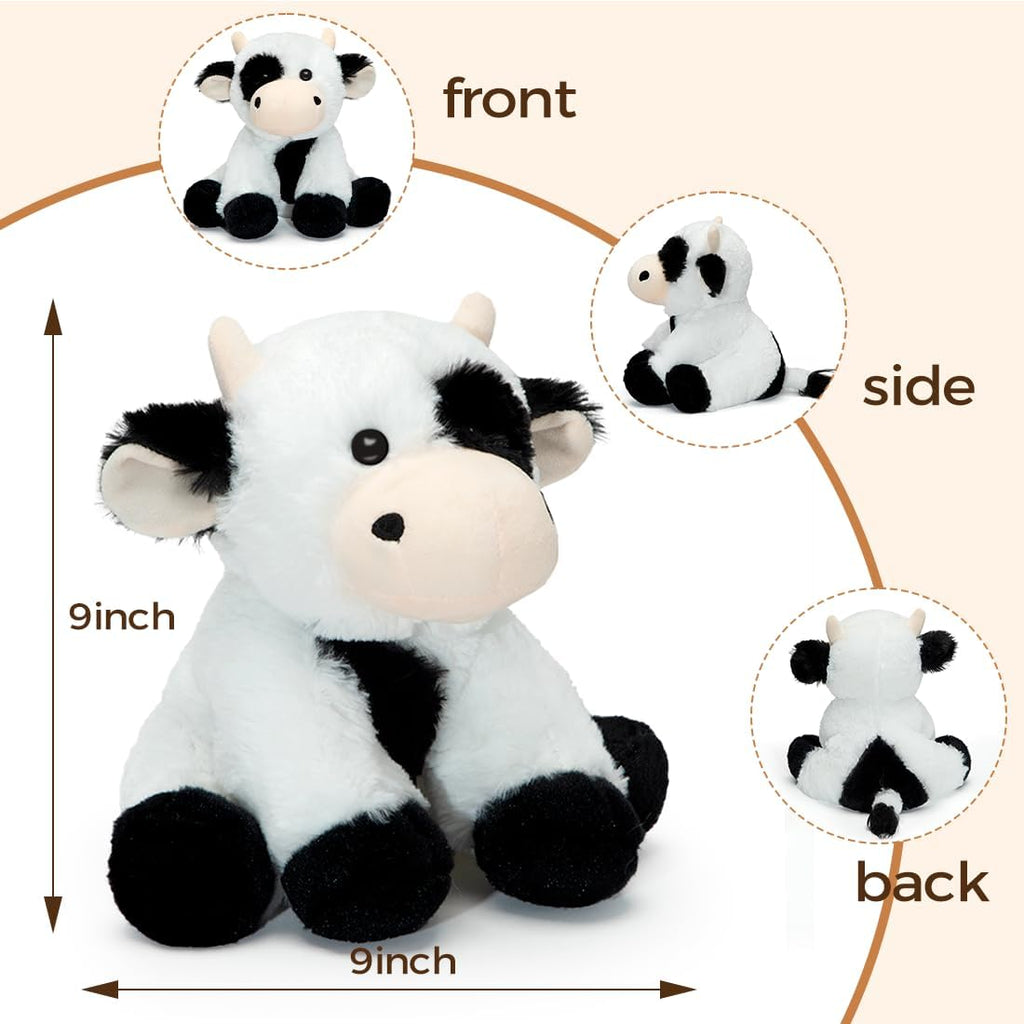 Yak - Juguetes de peluche con peso, almohada suave de felpa de vaca de 9