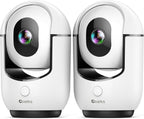 Cloarks Cámara de seguridad panorámica/inclinable 2K, cámaras de interior WiFi para seguridad del hogar con detección de movimiento AI, cámara para mascotas/perros/bebé con aplicación de teléfono