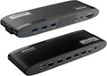 WAVLINK Estación de acoplamiento, base DisplayLink con 3 monitores para Mac y Windows, 13 en 1 con carga de 100 W, 3 HDMI, 5 puertos USB, Ethernet, SD/TF, audio