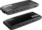WAVLINK Estación de acoplamiento, base DisplayLink con 3 monitores para Mac y Windows, 13 en 1 con carga de 100 W, 3 HDMI, 5 puertos USB, Ethernet, SD/TF, audio
