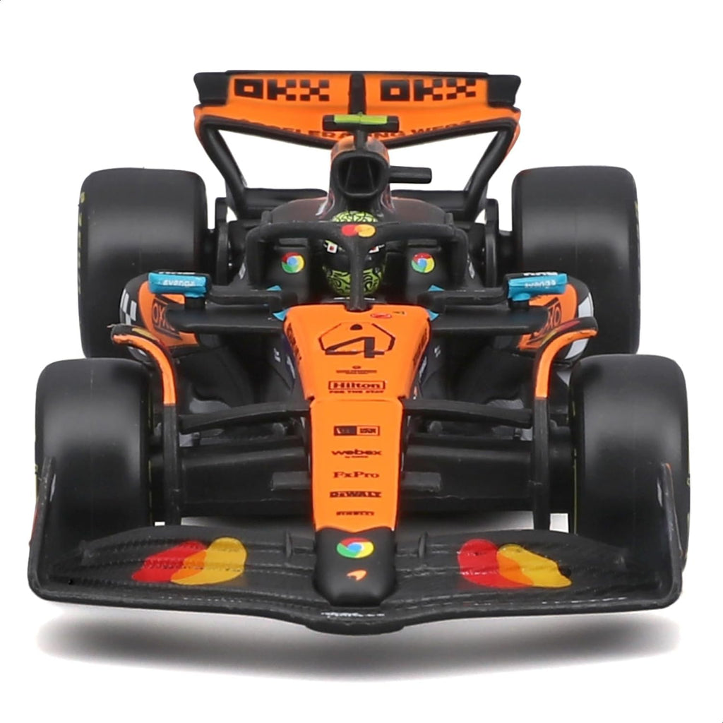 Bburago Fórmula de carrera McLaren MCL39 con casco (2025) Norris #4