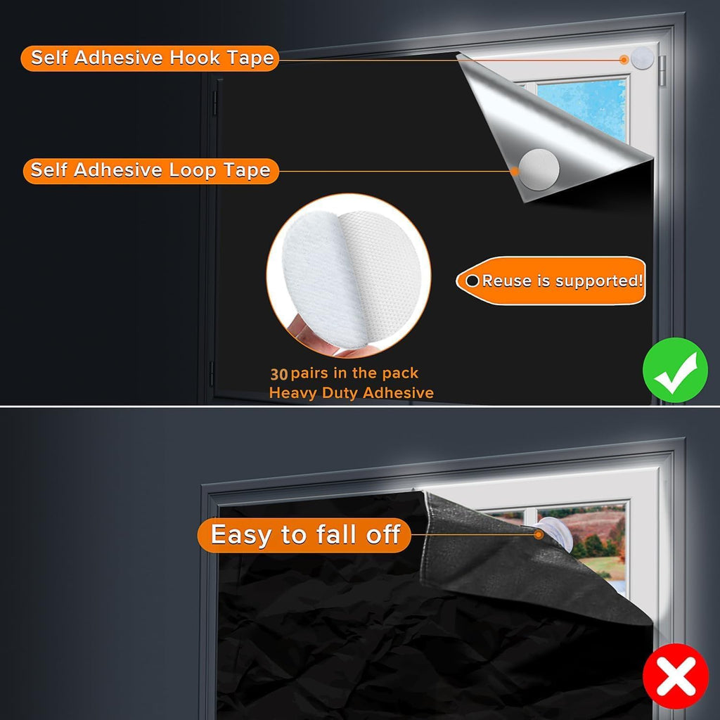 Cortinas opacas 100% opacas, persianas para ventana, persianas portátiles