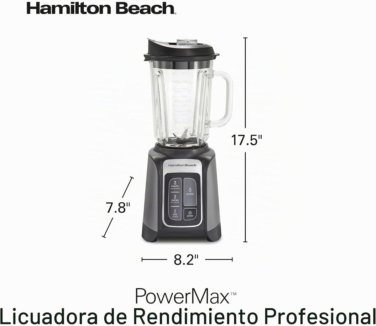 Hamilton Beach PowerMax Professional-Performance Blender para Smoothies