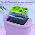 Microscopio para niños, pantalla de 2.0 pulgadas, microscopio digital 1000X para niños, mini microscopios de mano de bolsillo para niños, regalo de festival de cumpleaños, juguetes divertidos