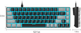 MageGee MK-Box - Teclado mecánico portátil 60% para juegos, retroil...