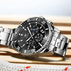 OLEVS Relojes para hombre, de cara grande, de acero inoxidable, resistente al agua, con fecha, analógicos, de cuarzo, modernos, de negocios, relojes de pulsera para hombre