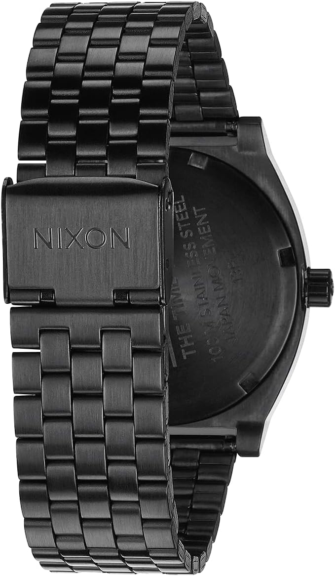 NIXON Time Teller A045 - Reloj analógico de moda para hombre resistente al agua de 100 m (carátula de reloj de 37 mm, correa de acero inoxidable de 19.5 mm-18 mm)