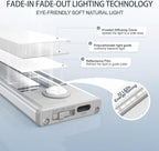 Paquete de 6 luces inalámbricas para debajo del gabinete, 32 luces LED con sensor de movimiento, luces magnéticas recargables para interiores, funciona con pilas, luces debajo del mostrador para