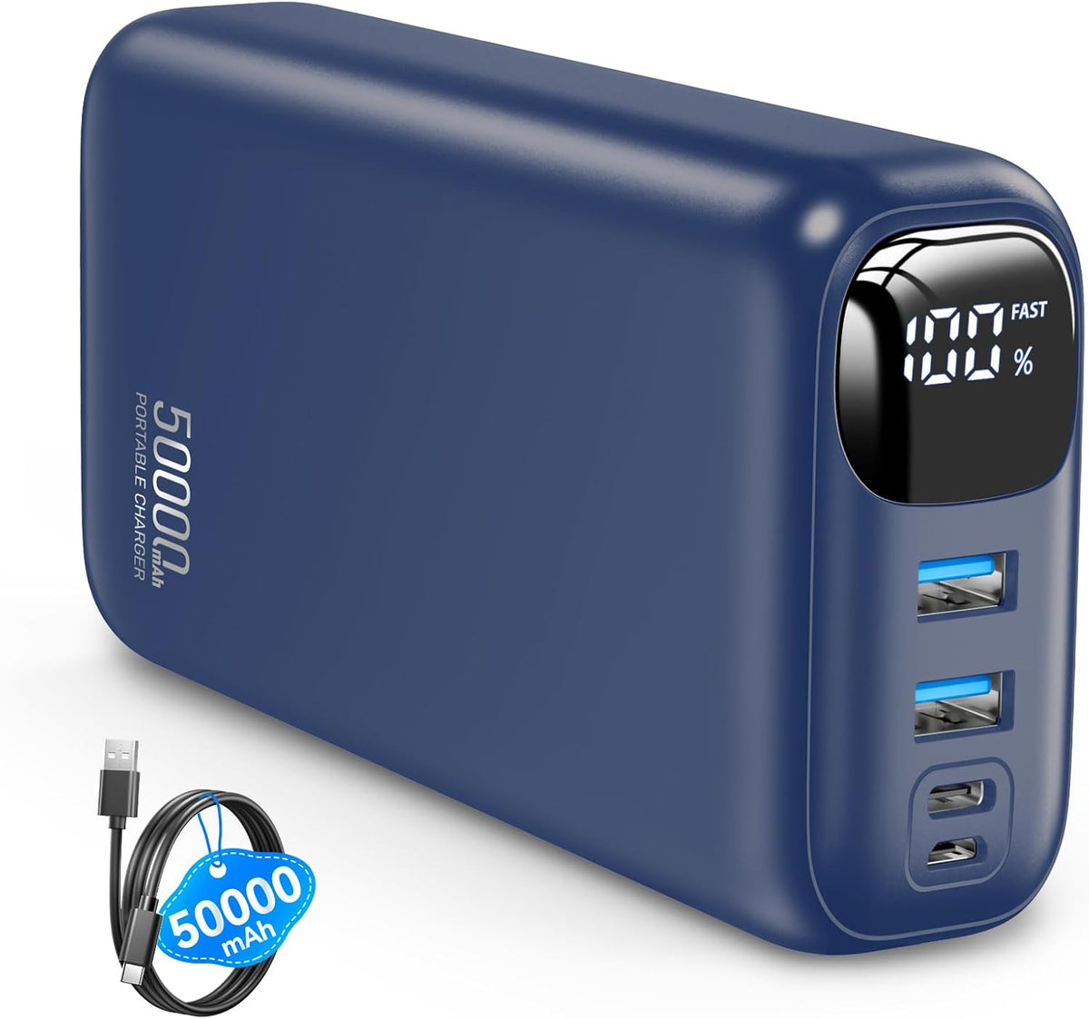OHOVIV Power Bank - Cargador portátil de 50000 mAh, batería externa...
