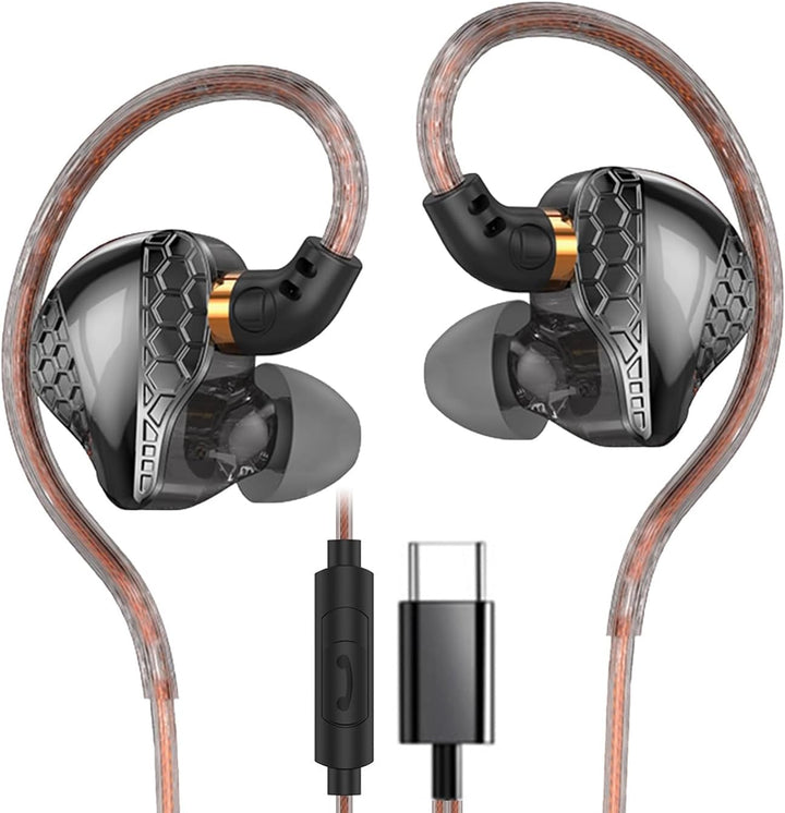 Auriculares USB C para iPhone 16 15 Pro Max Plus, H89 tipo C con mi...