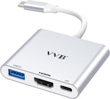 Adaptador USB C a HDMI,Adaptador USB-C Hub Multipuerto Convertidor...
