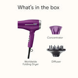 Conair Worldwide Secador de pelo con mango plegable con concentrado...