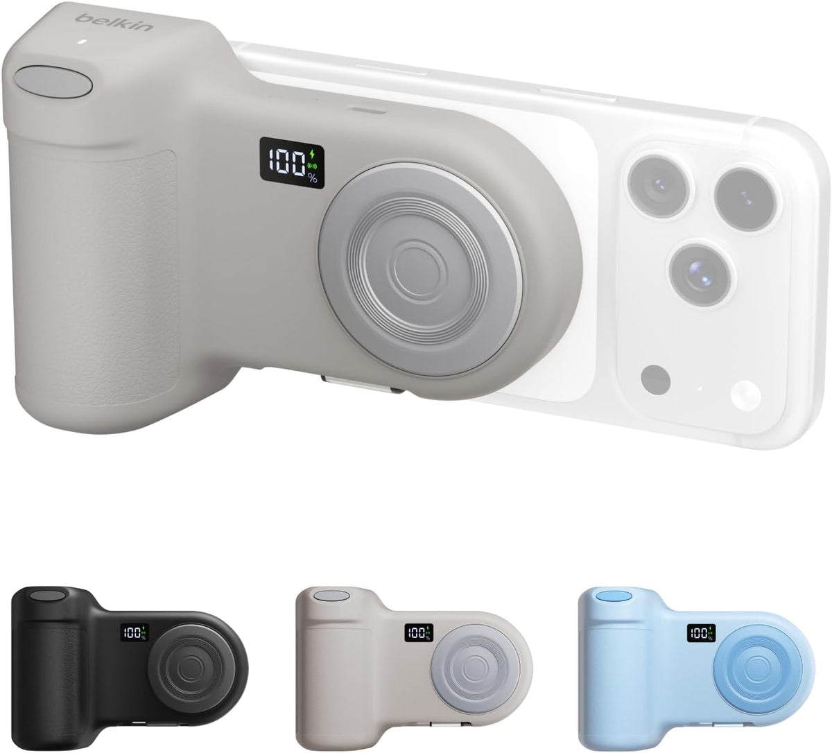 Belkin Stage PowerGrip - Empuñadura magnética de carga inalámbrica para