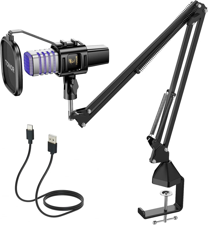 TONOR Micrófono USB para juegos, juego de microfono de transmisión...