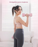 Juego de mancuernas y pesas rusas ajustables 2 en 1 para mujer (1.1-12.1 libras), pesas libres de cambio rápido para gimnasio en casa, pilates y entrenamiento de cuerpo completo