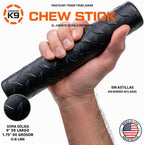 Monster K9 Chew Stick - para masticadores difíciles, juguete para perro de caucho natural, 9 in