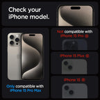 Spigen GlasTR EZ FIT Protector de Pantalla de Privacidad para iPhone 15 Pro Max