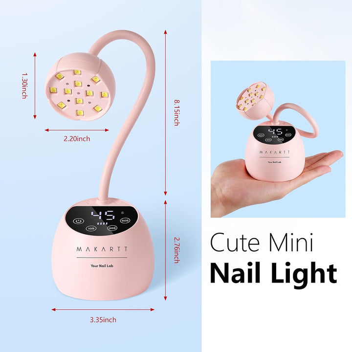 Makartt Lámpara UV LED para Uñas - Luz UV de Cuello de Cisne para U...