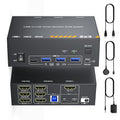 KVM Switch 3 Monitores MST 1 Laptop 1 Escritorio, Reyoten Triple Monitores