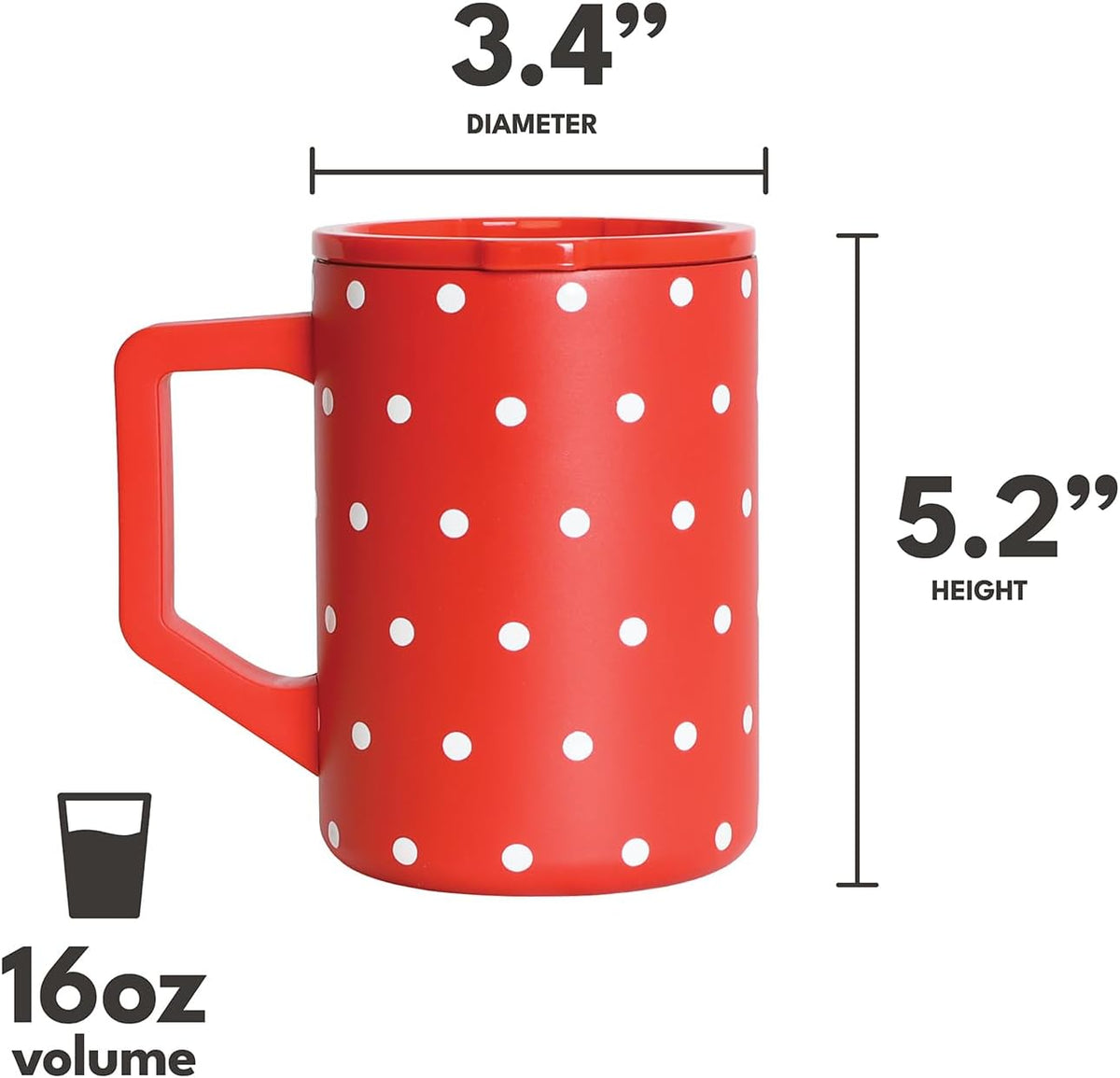 Elemental Summit Taza de café aislada de 16 onzas, taza de acero inoxidable