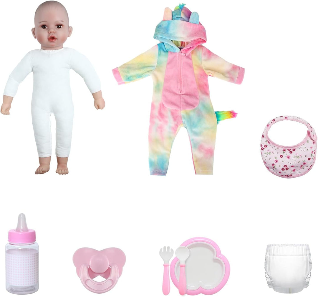 GOAROY Muñecas de bebé realistas para niña, 18 pulgadas, grande, re...